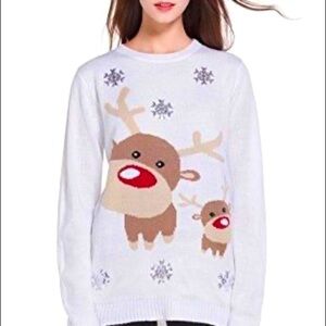 DAISYS BOUTIQUE Unisex Knit Raindeer Ugly Sweater